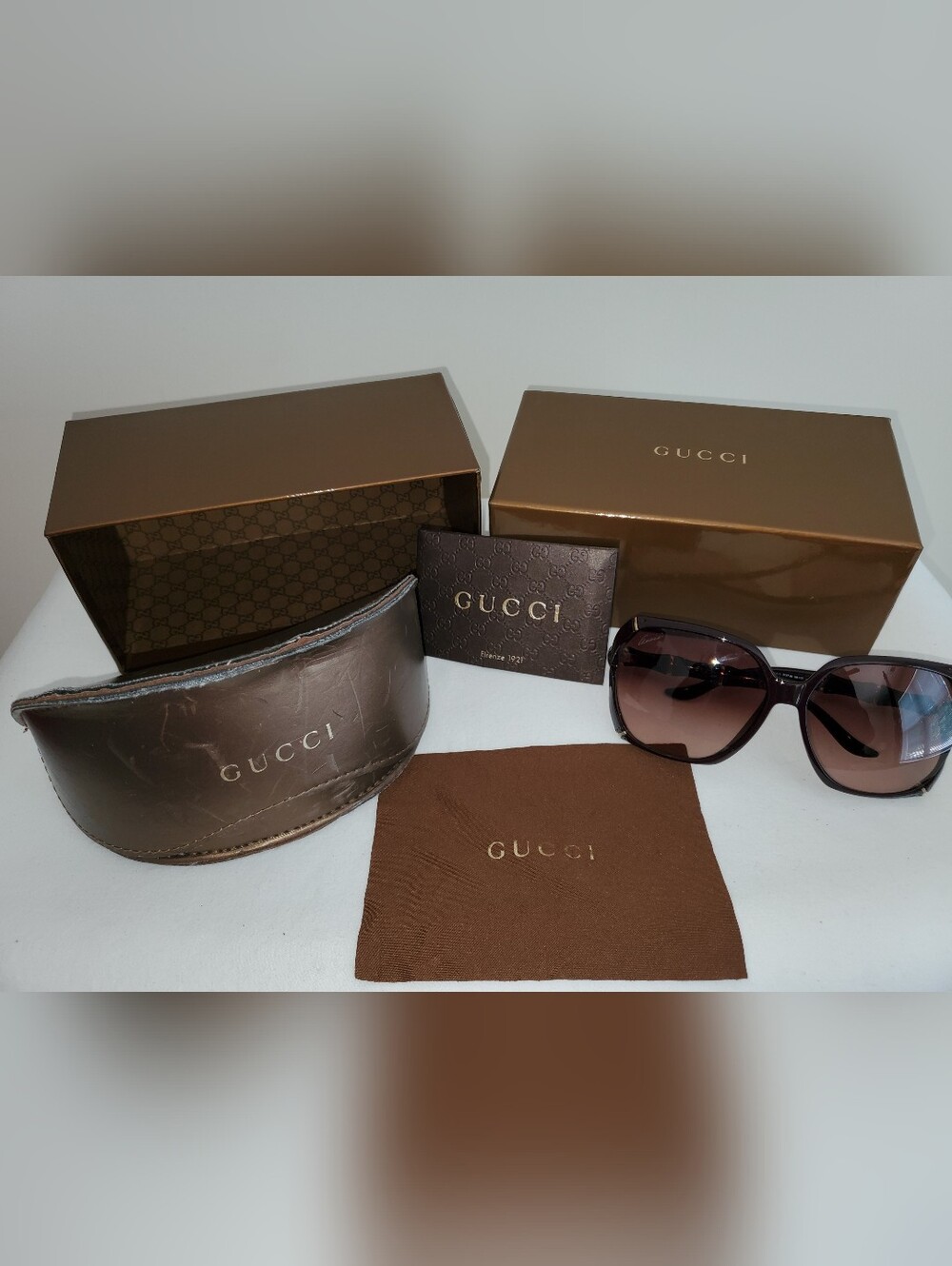 Gucci Men’s Black Sunglasses with Silver Accent
